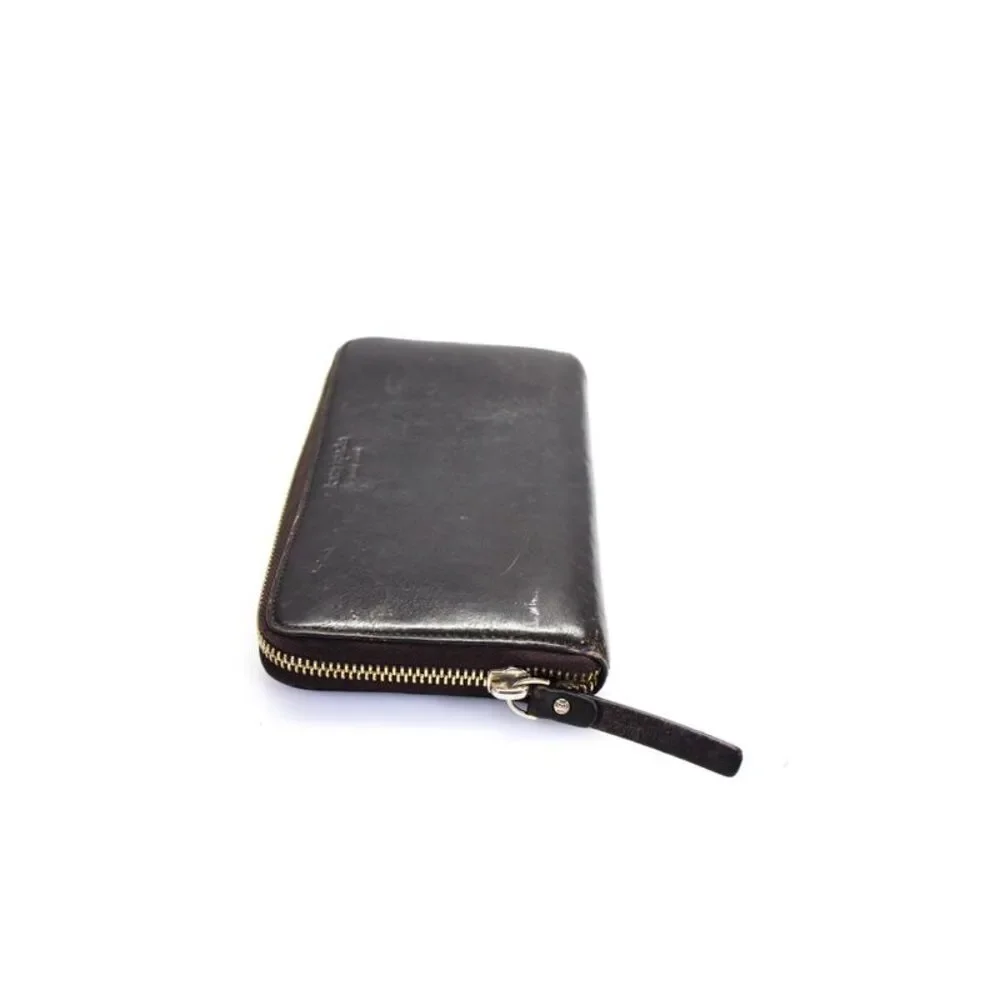 Kate Spade New York Leather Zip Around Multi Pocket Card Wallet Dark Brown - Picture 4 of 10